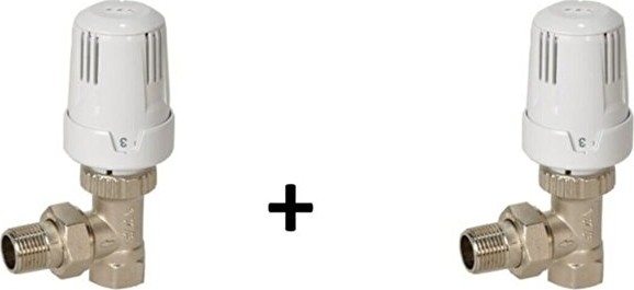 Eca 1/2 Köşe Termostatik Vana 2'li Paket