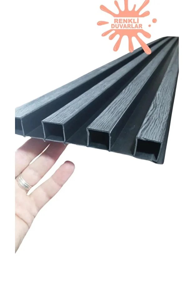 17x145cm 1 Adet ATC Uzay Gri Model PVC Lambiri Prefabrik Ofis Dekoratif Pvc Lambiri Duvar Paneli