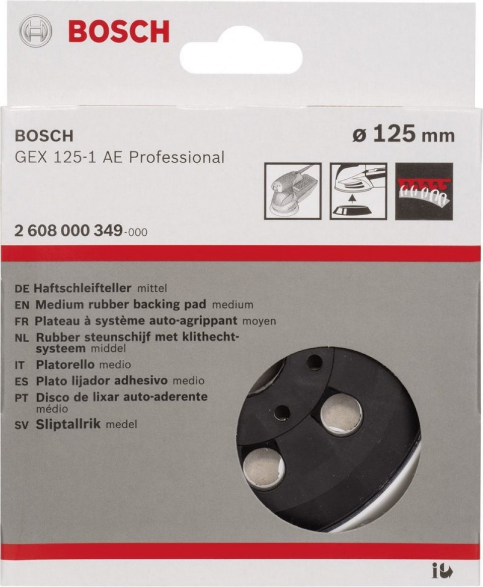 - Zımpara Tabanı - Yumuşak, 125 Mm