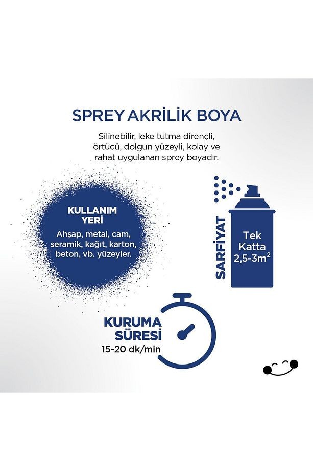 Lacivert Sprey Boya 400 ml (3 Adet )