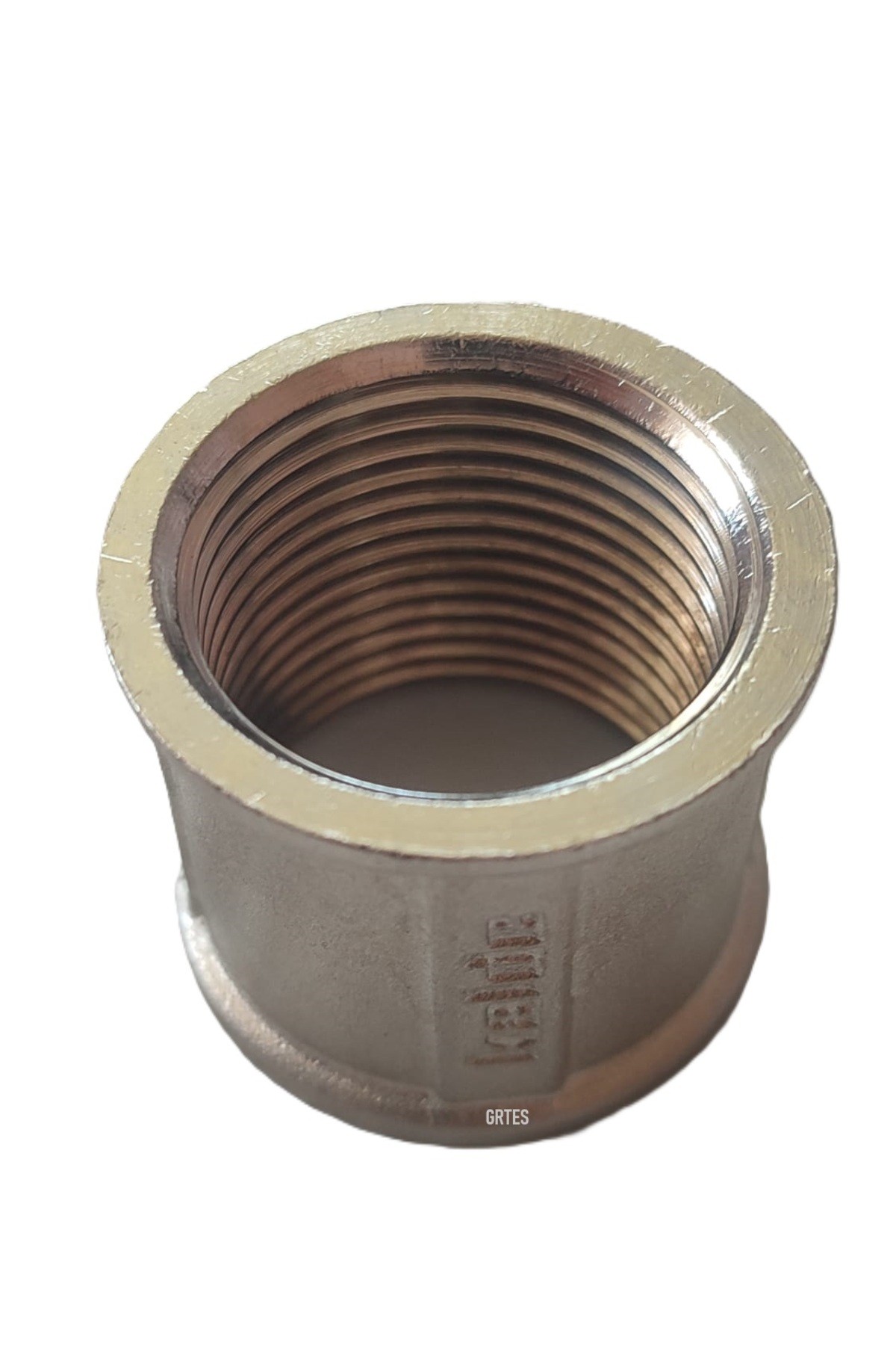 (10'lu Paket) 1"Dn25 Sarı/Krom Manşon İç Dişli (Dişi) - Chrome Threaded Sleeve
