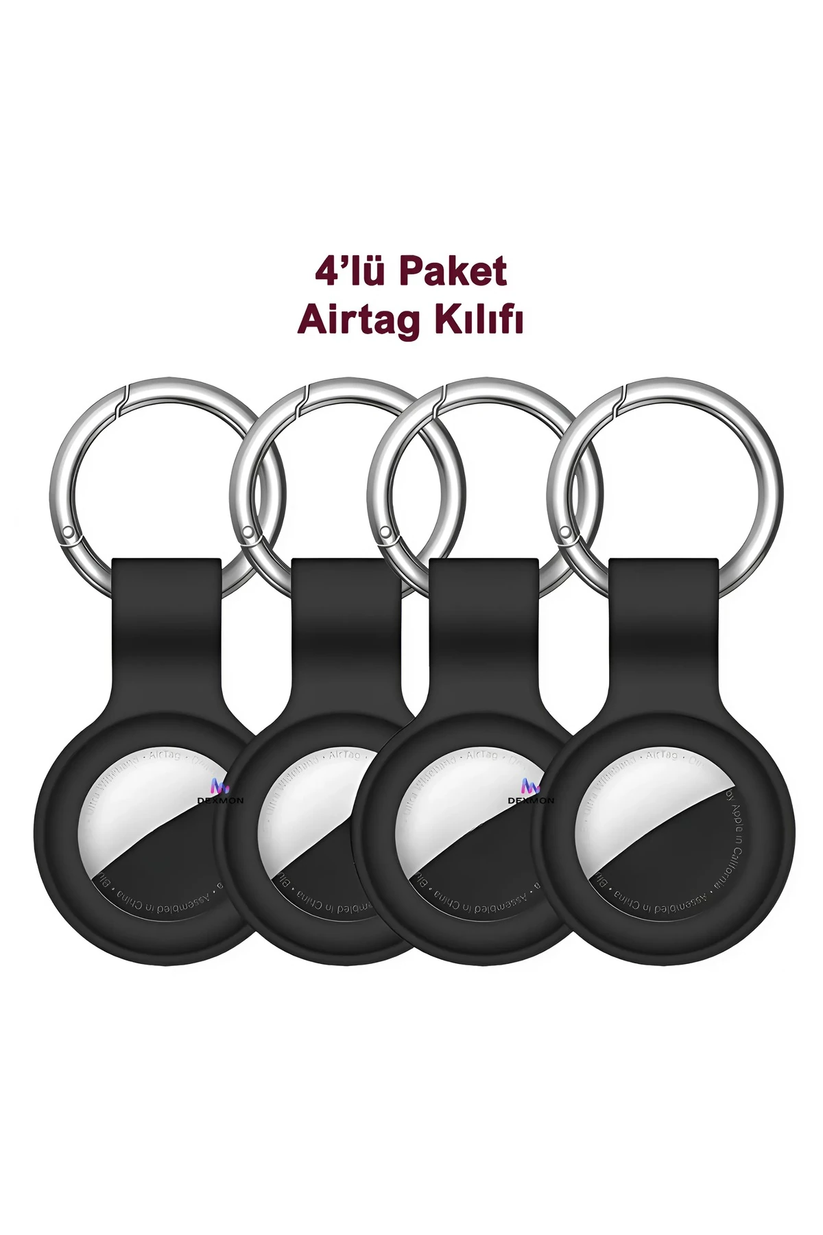 Uyumlu 4’lü Silikon Kılıf Seti Anahtarlık Arkası Kapalı Düşmez Yıkanabilir