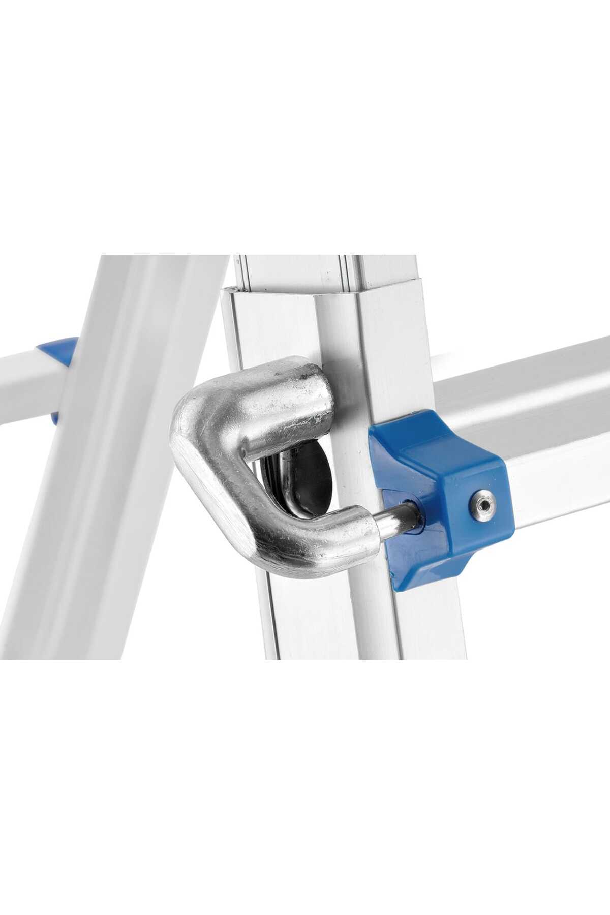 Alüminyum 398 cm Mini Dev Katlanır Uzayan Merdiven (A & I Tipi) | Ev İnşaat Depo Merdiveni