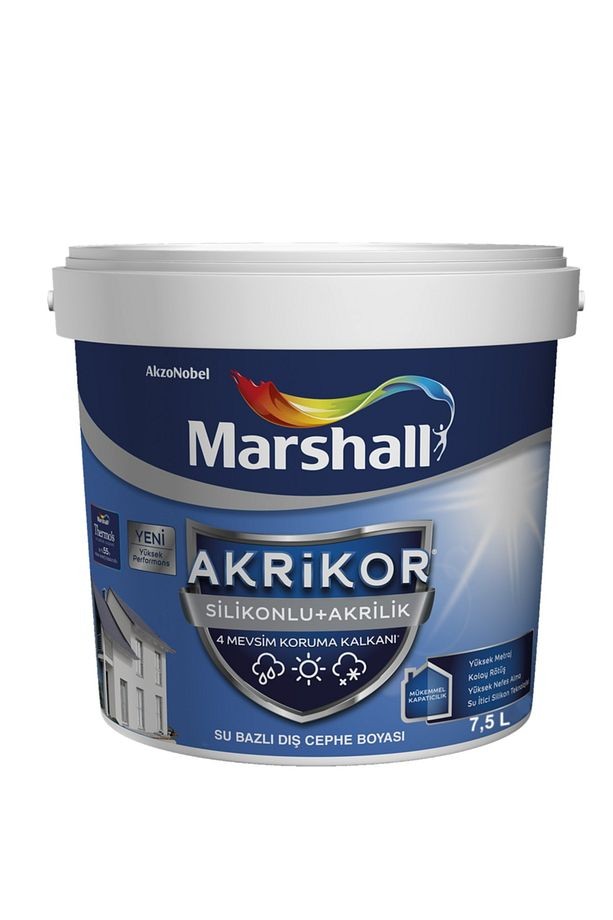 Akrikor Silikonlu + Akrilik Boya Kalaylı Bakır 7,5 Lt. (10 Kg)