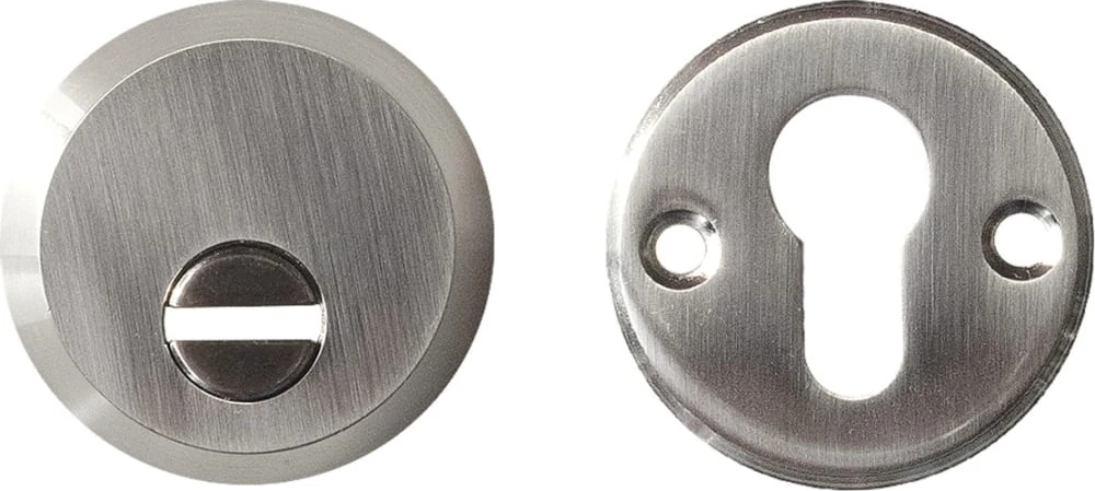 Çelik Kapı Yuvarlak Lüx Saten Rozet Tas