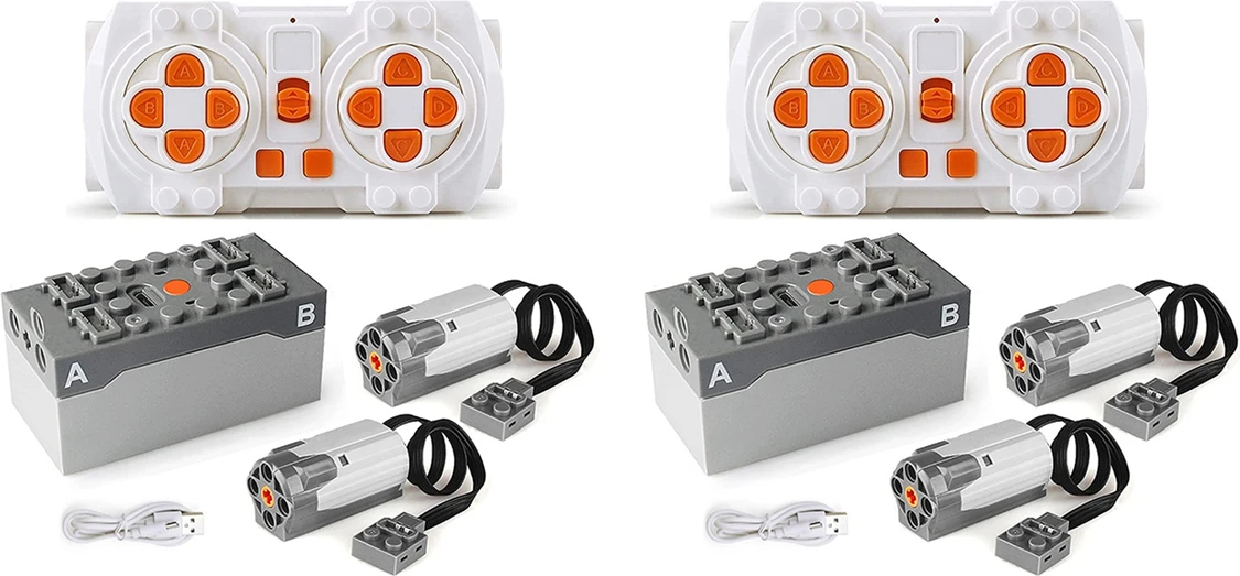 2 Takım Güç Fonksiyonu Motor App Uzaktan Kumanda Programlama 4 Orta Moter Seti Dıy Yapı Taşı Çocuklar Için (Yurt Dışından)