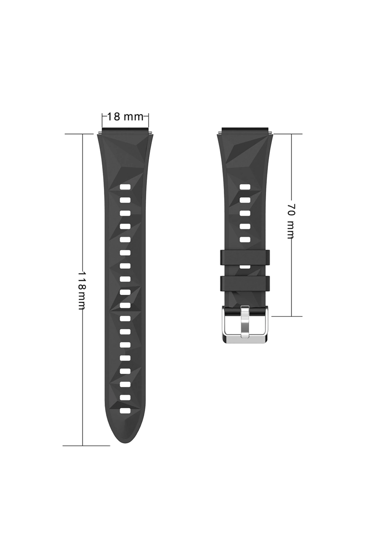 Huawei Watch GT 6/5/4 41mm -GT 5 Pro 42mm Kordon Prizma Fluoroelastomer Strap Kauçuk Kayış 129