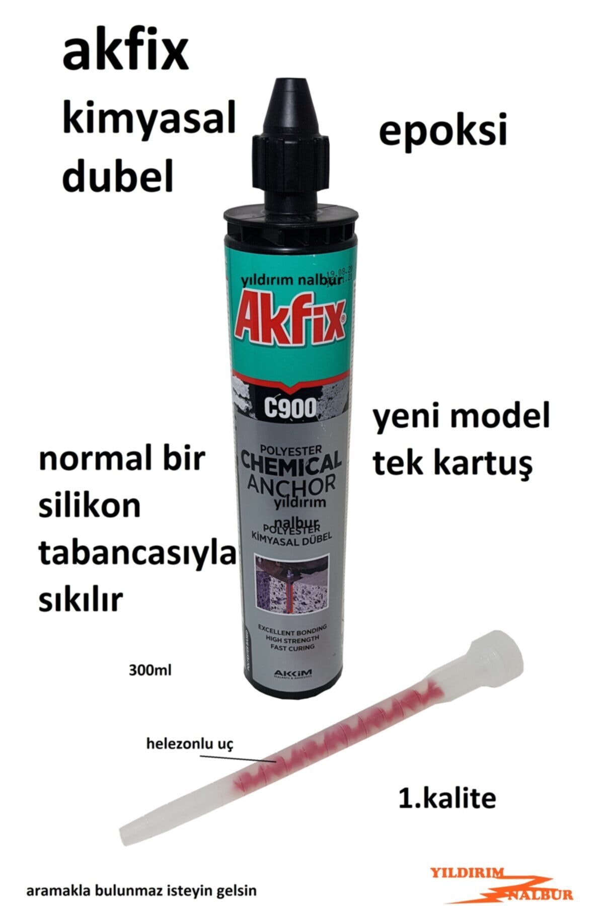 Epoksi Silikon Kartuş Yeni 300ml Kimyasal Dubel