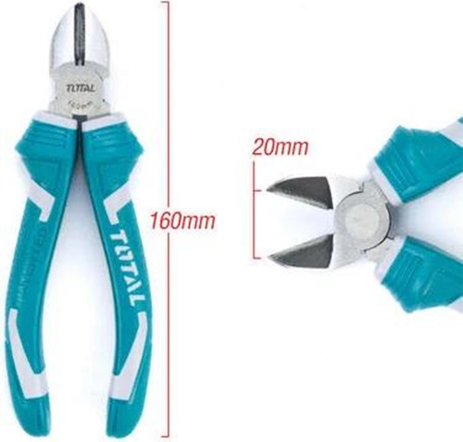 Kombine Yan Keski Plastik Saplı 160 mm Metal Inşaat Teli Kesim Kablo Kesme Kerpeten