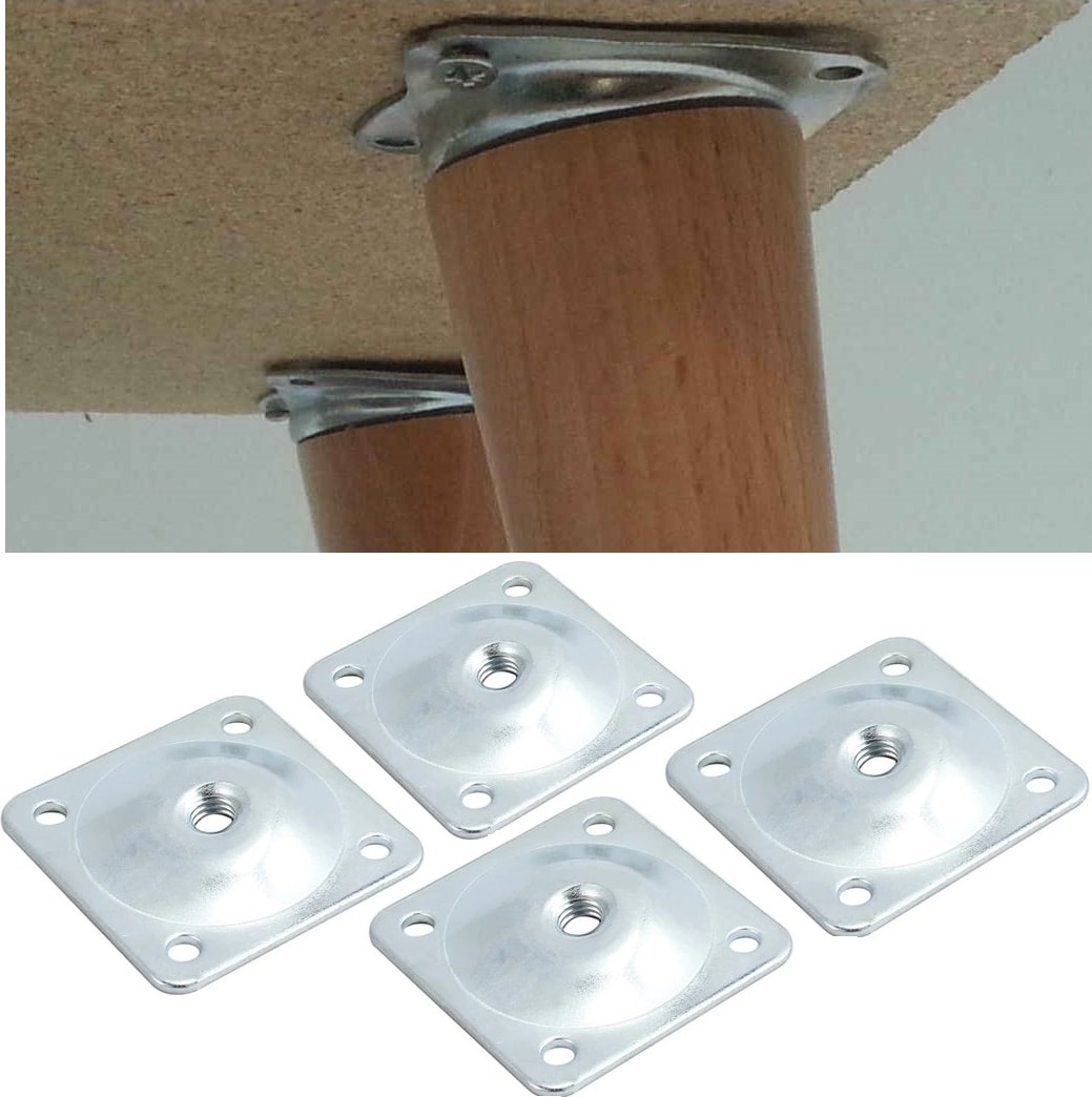 Kanepe Sehpa Masa Ahşap Ayak Bağlantı Aparatı 15 Derece Açılı Metal Montaj Braketi 4 Adet