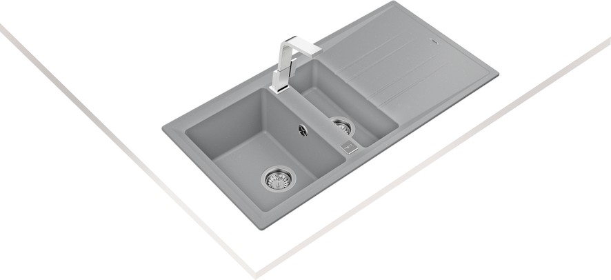 - Stone 60 B-Tg Metallıc Grey - Ankastre Granit Eviye - Metalik Gri - 100 cm - 115360007