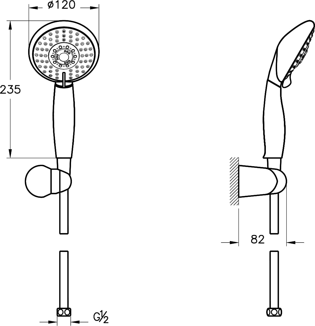 Artema Cozy A45681 5F El Duşu Takımı, Krom