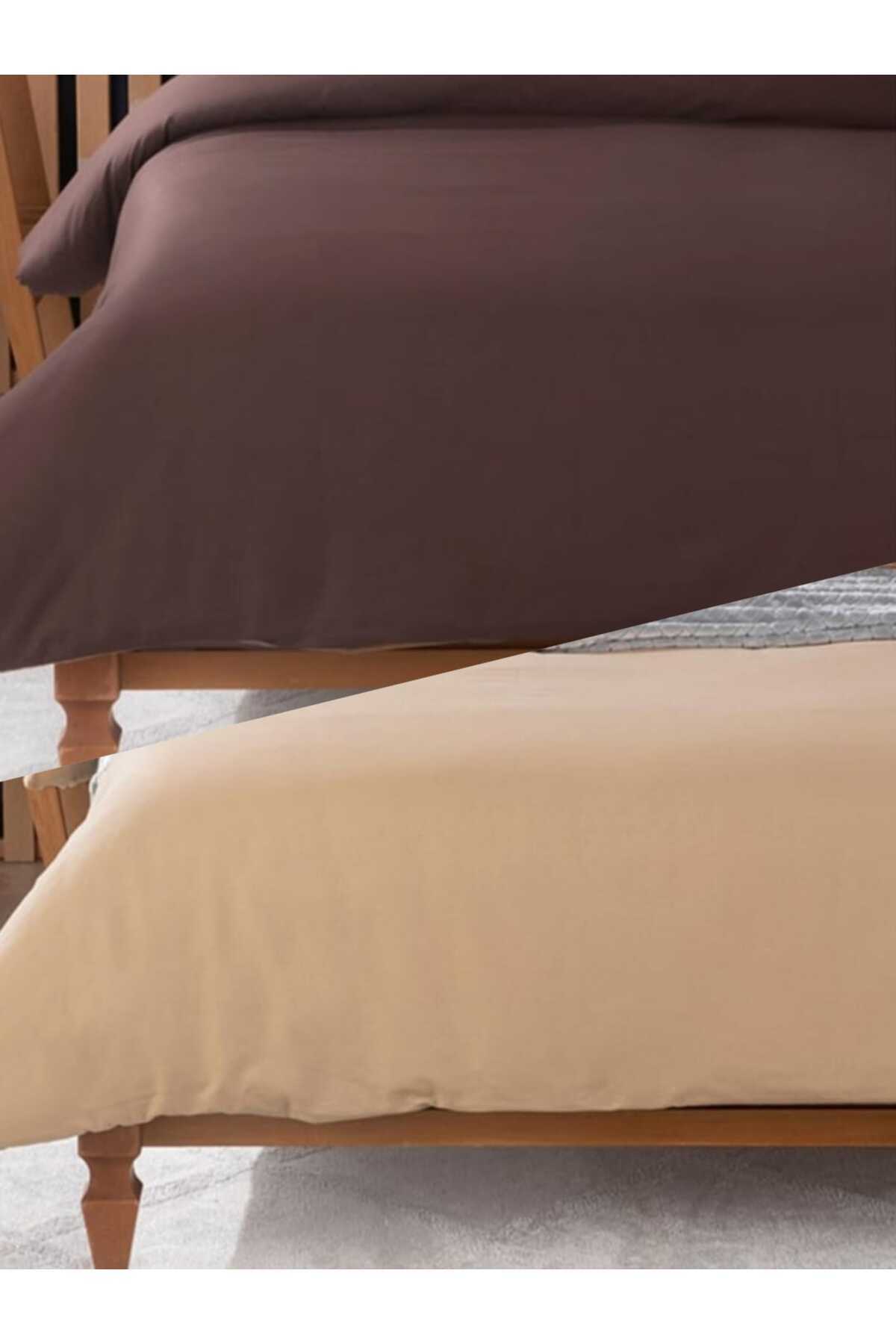 Plain Çift Taraflı %100 Pamuk King Size Nevresim
