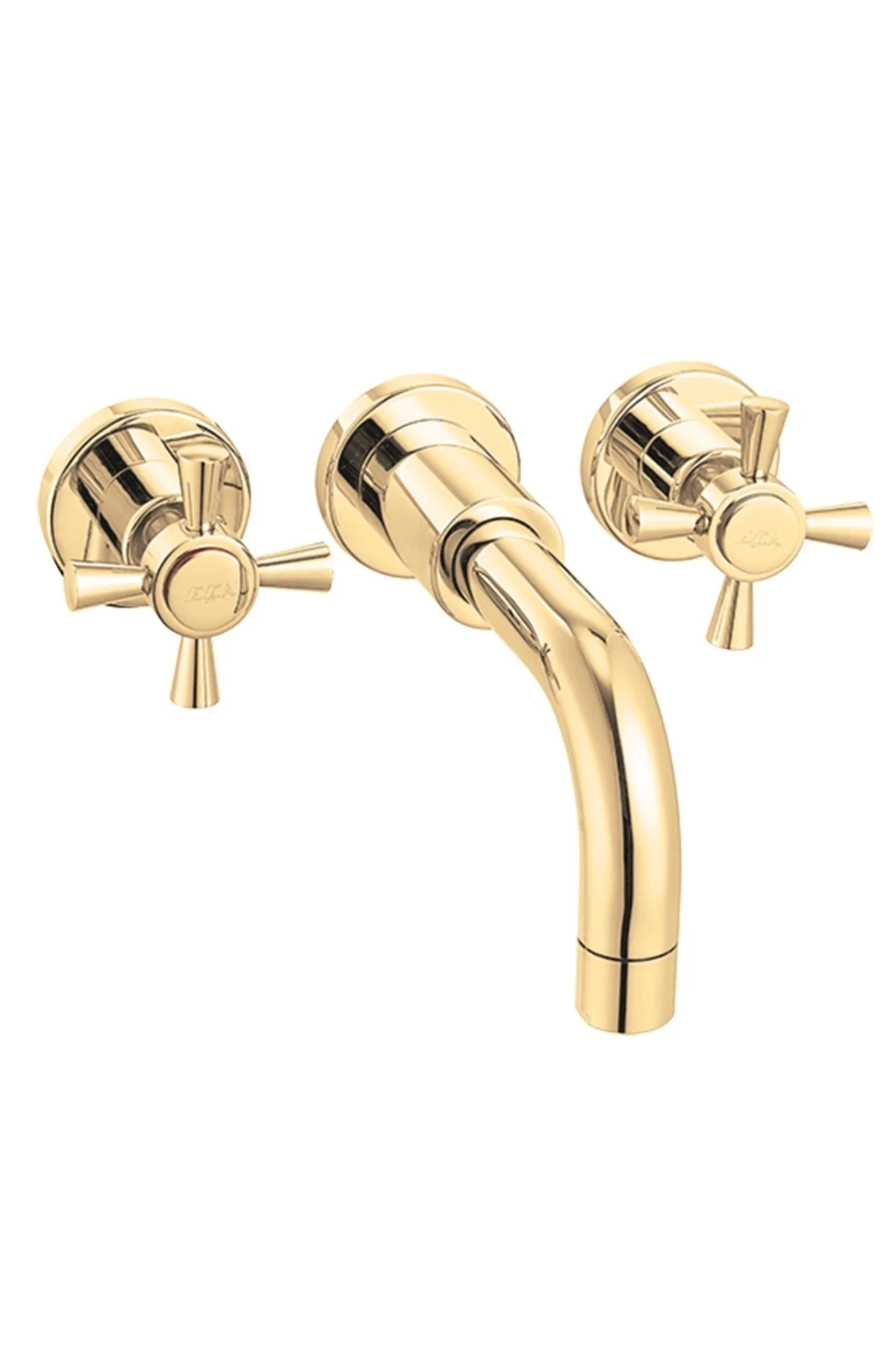 Quadrille Ankastre Lavabo Bataryası Duvardan Altın G.