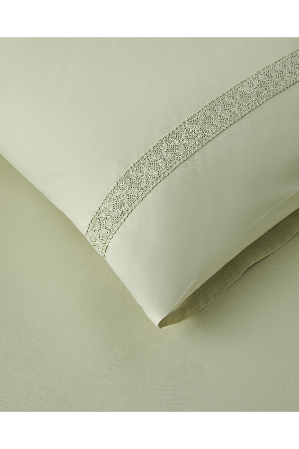 Lace Elegance Kopanakili Perkal Çift Kişilik Nevresim Takımı 200x220 cm Yeşil