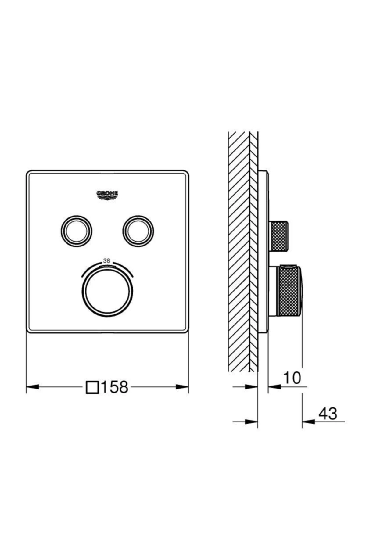 Grt Smartcontrol Thm Trımset Square 2sc - 29124000
