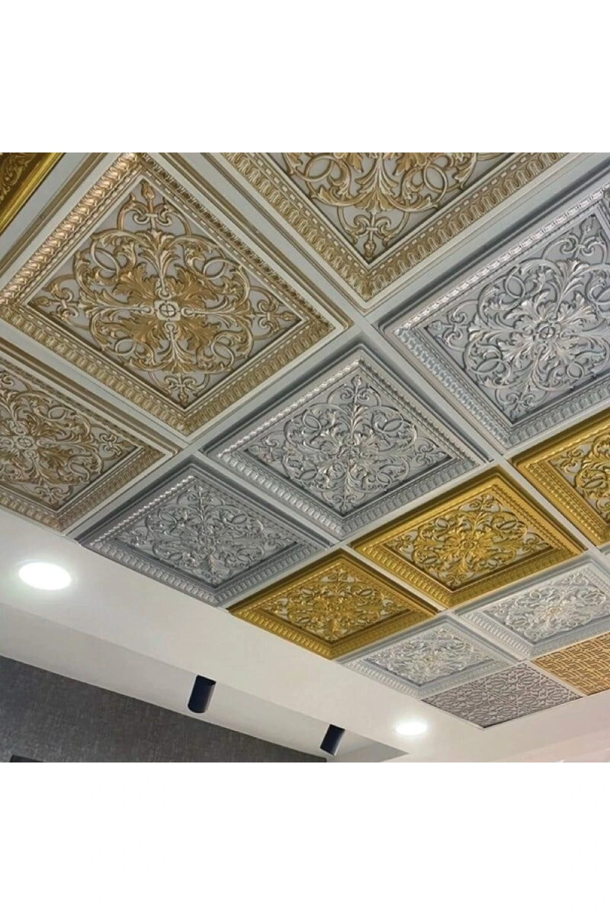 60X60 CM ASMA TAVAN UYUMLU LED DÖŞENEBİLİR AVANGARDE TAVAN PANELİ-GÜMÜŞ RENK