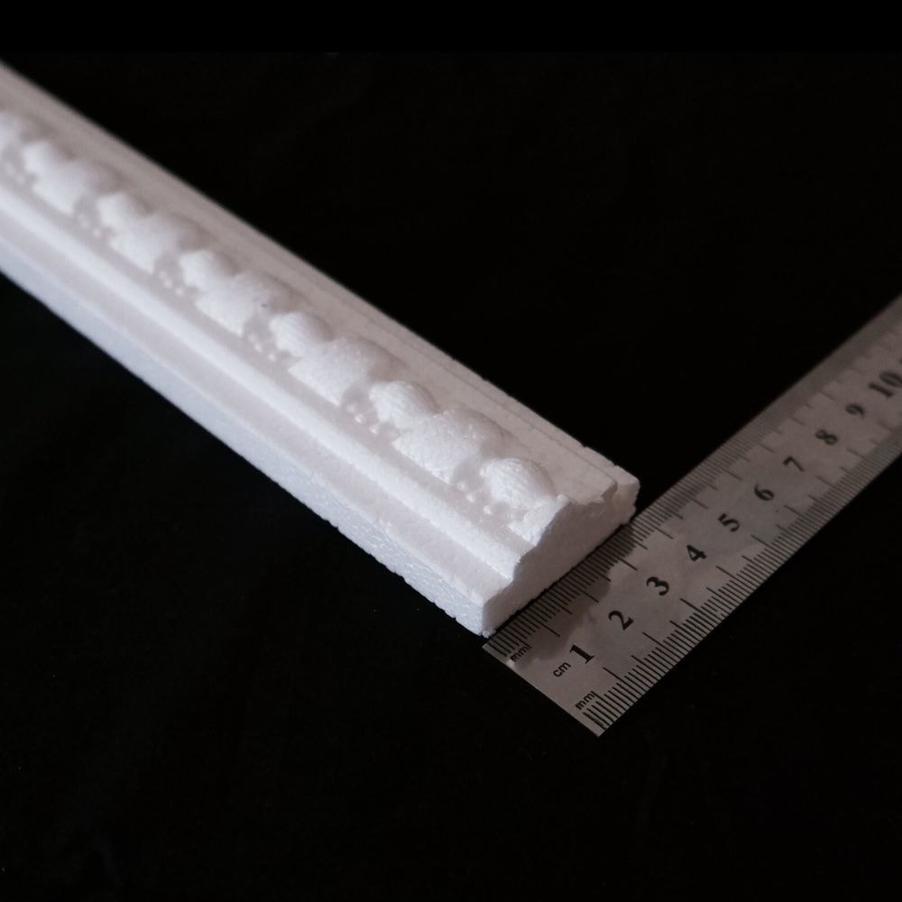 50 cm (4 Adet) Defne Desenli Dekoratif Stropiyer Eps Köpük Çıta - 4 cm Genişlik