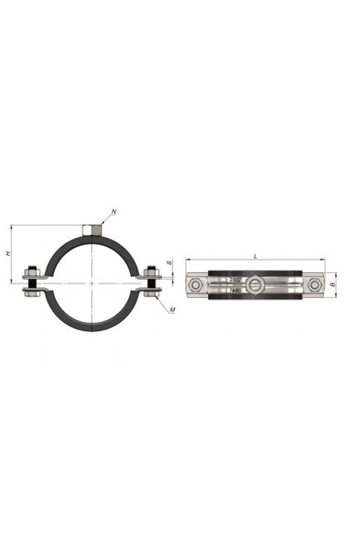 11/2 Somunlu Doğalgaz Kelepçesi Norm Kelepçe 10 Adet