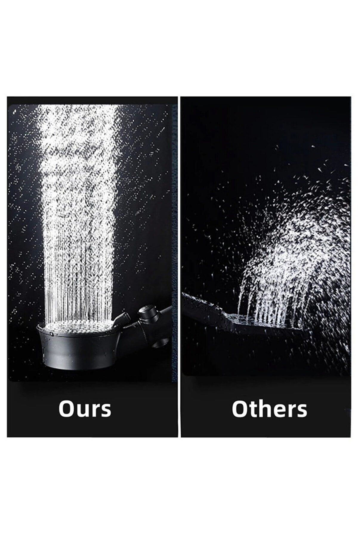 Turbo Pervaneli 5 Fonksiyonlu Duş Başlığı Krom Duş Hortumu 150 Cm Ve Mafsal Set