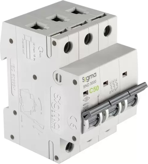 3X50A 3ka C Tip Otomatik Sigorta