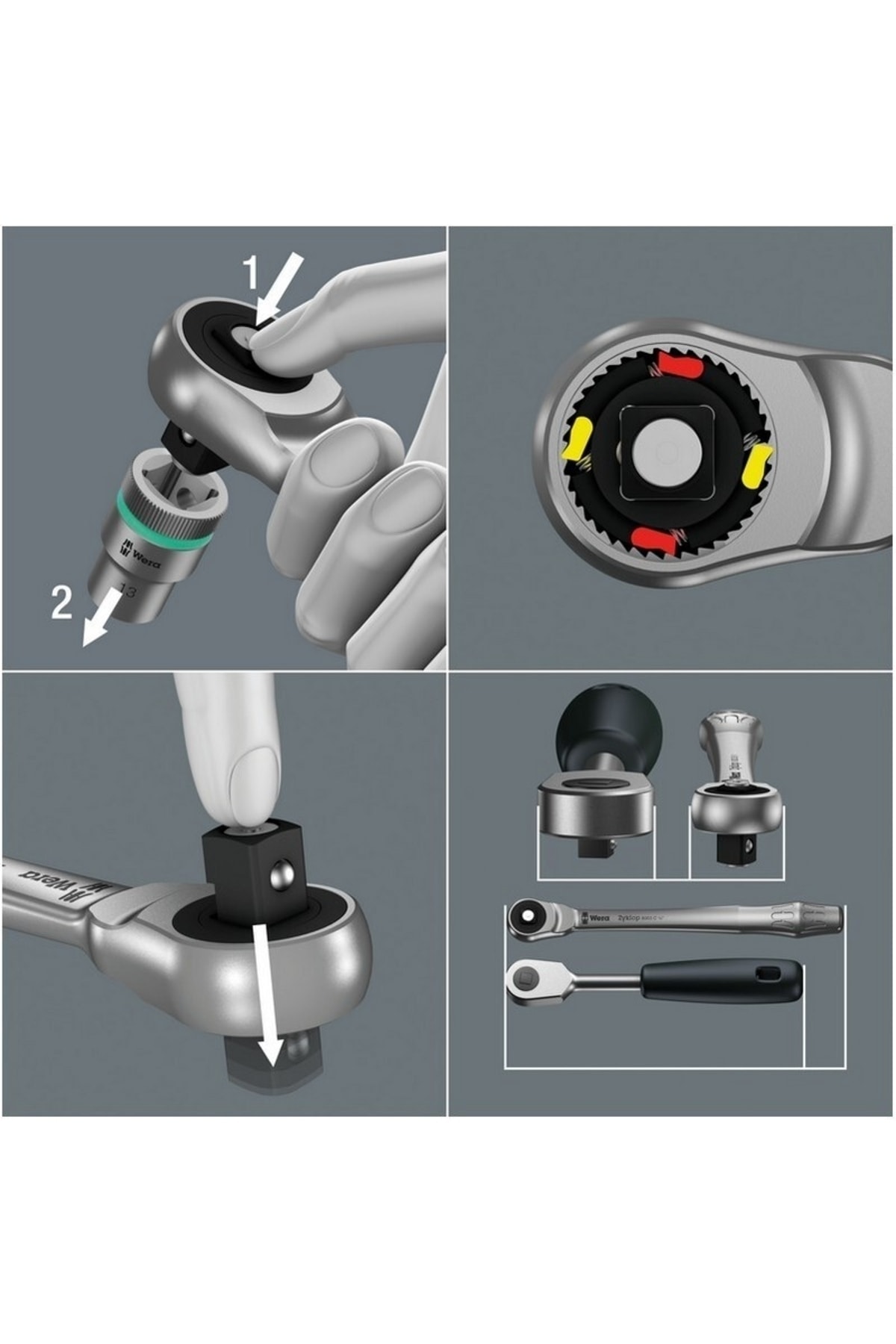 8003 A Zyklop Metal Cırcır 1/4" Sürücü 05004003001