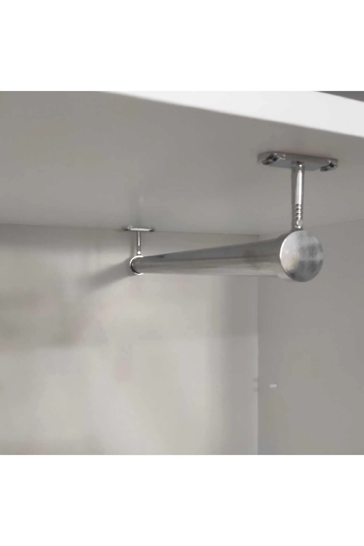 Dolap Içi (40 Cm) Krom Yuvarlak Askı Borusu( Askı Borusu +flanş+vida)