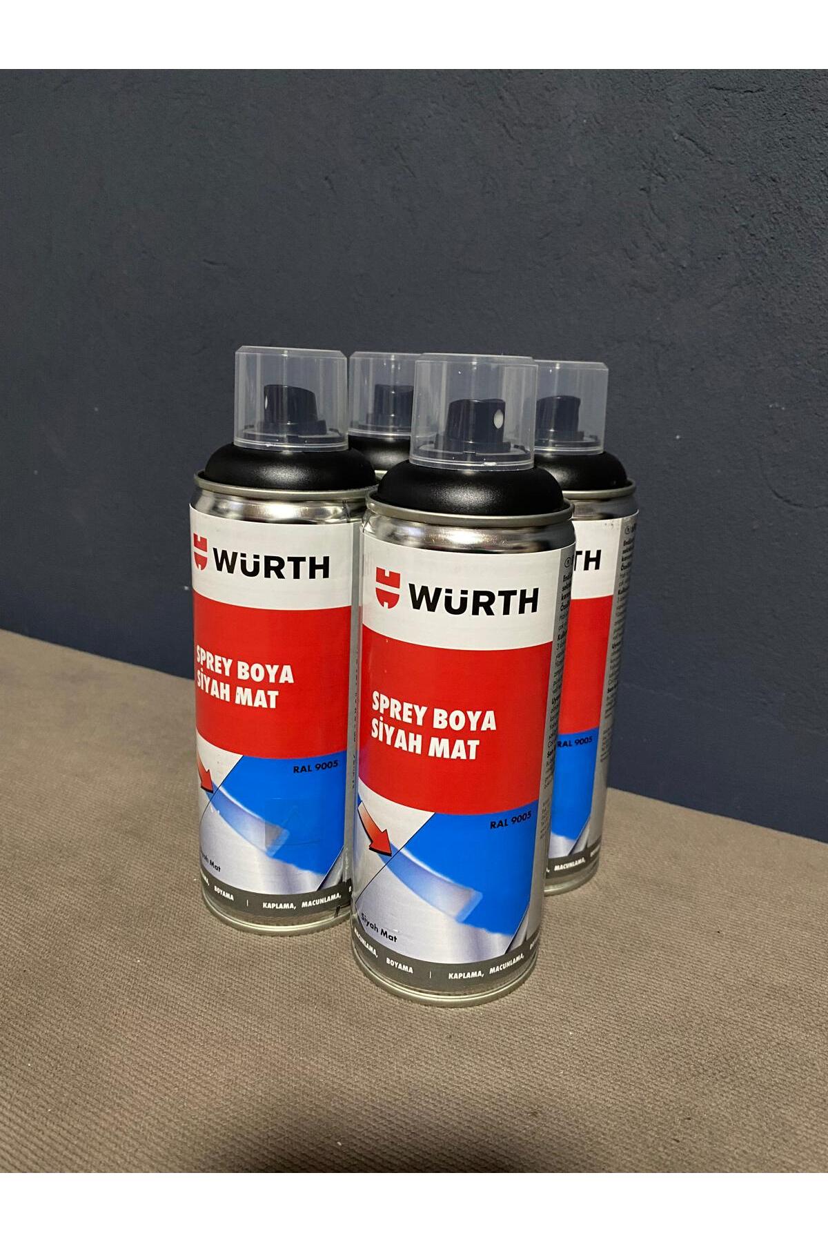 WÜRTH SPREY BOYA  SİYAH MAT  4'LÜ
