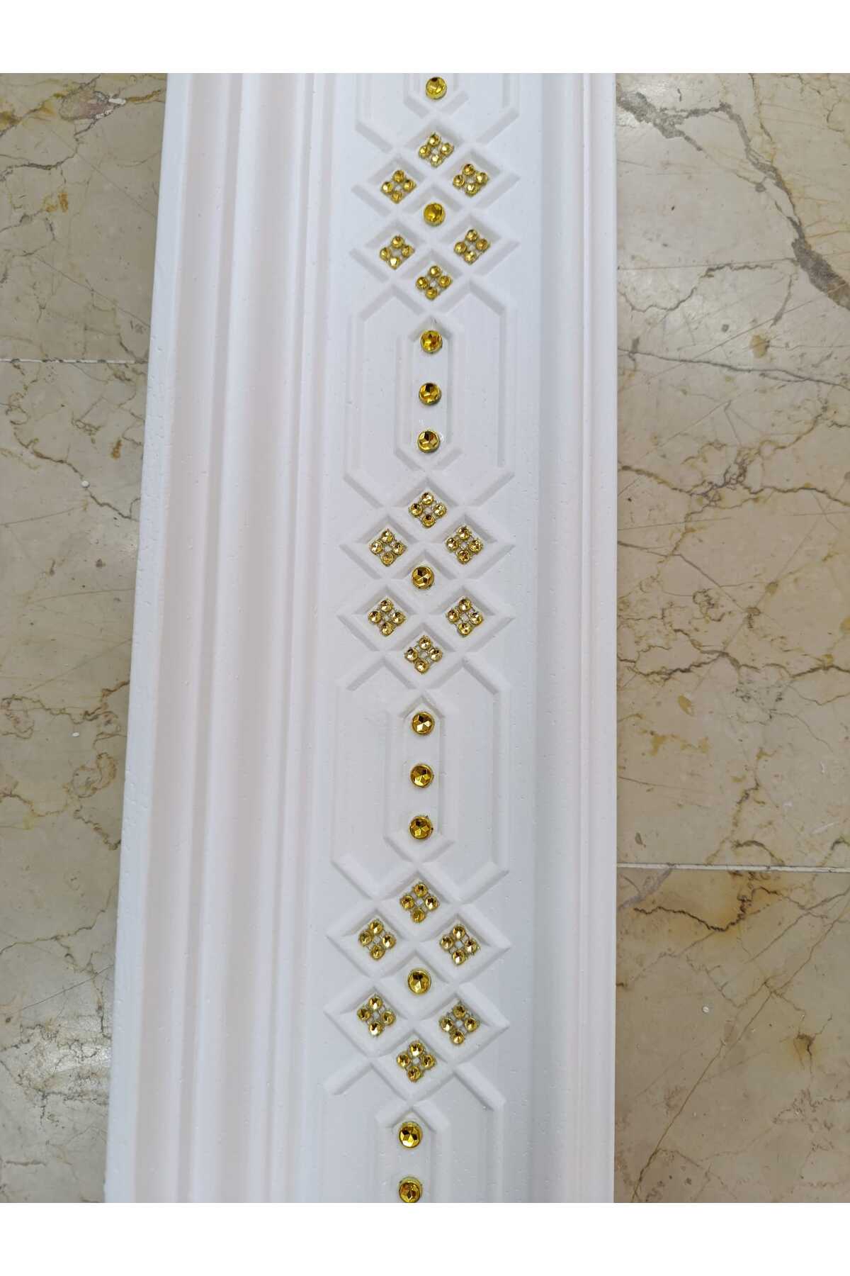 Selçuklu Desenli Altın Sarı Taşlı Stropiyer 5 Adet-10 Mt (2 Mt uzunluk)