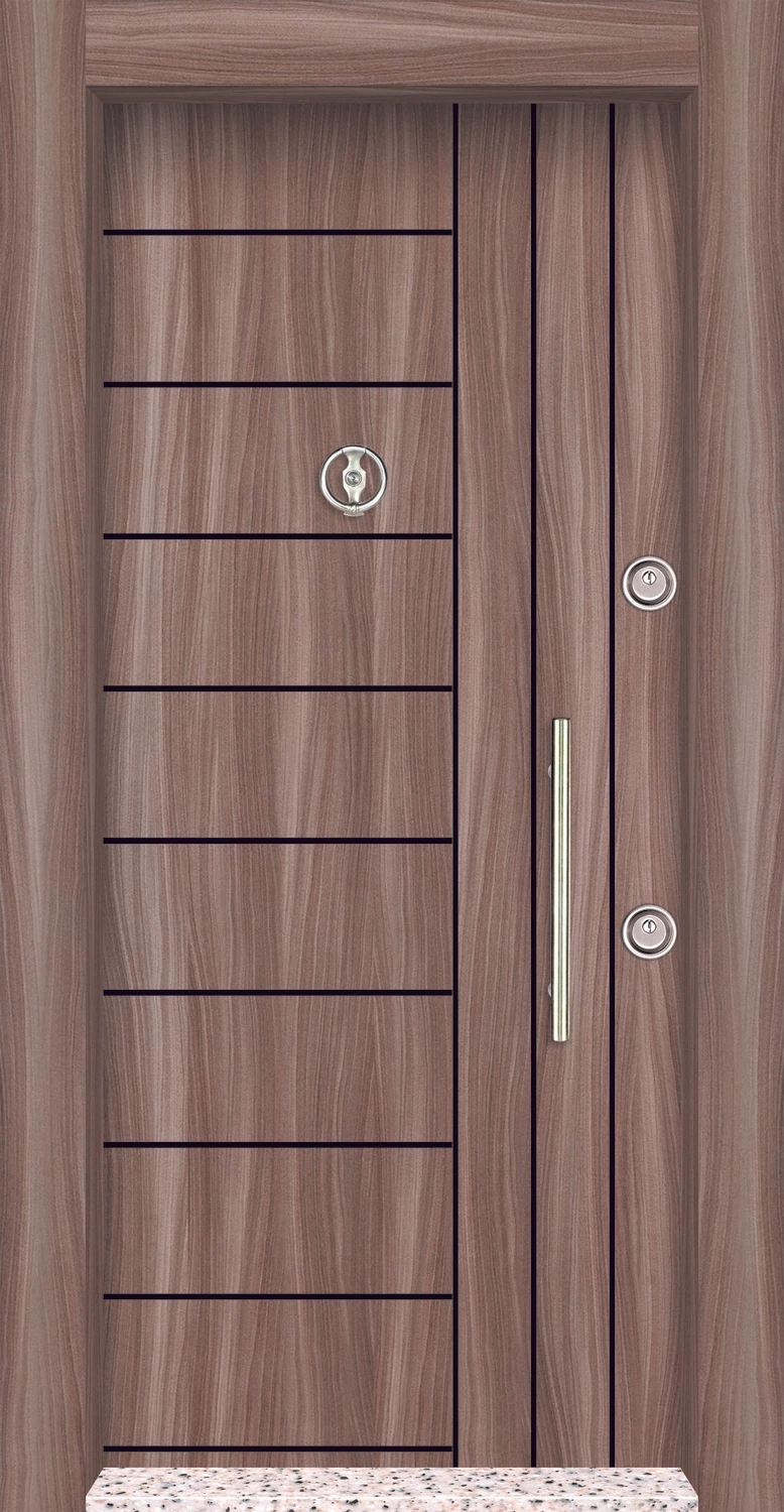 MN-1806 Classic Laminoks Sütlü Kahve Çelik Kapı