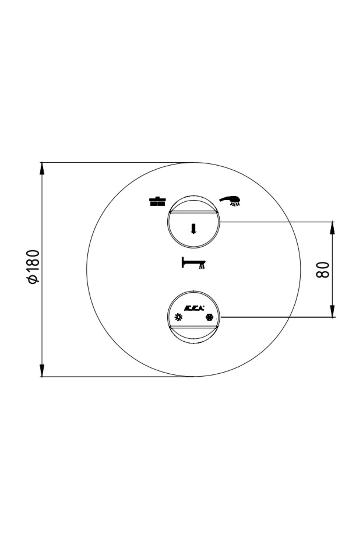 Myra Ankastre Banyo Bataryası Sıva Üstü 3 Yollu Mat Beyaz 102167333C4-Y