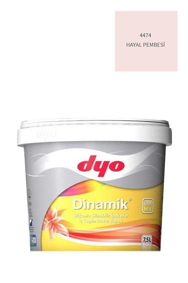 Dinamik Silikonlu Silinebilir Ipek Mat Iç Cephe Duvar Boyası 4474 Hayal Pembesi 7,5 Lt