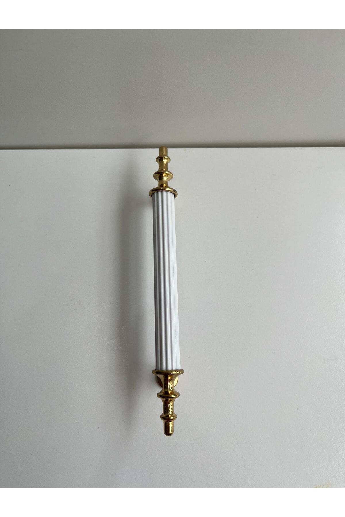 Beyaz & Gold Detay Boru Kulp  - 128 mm