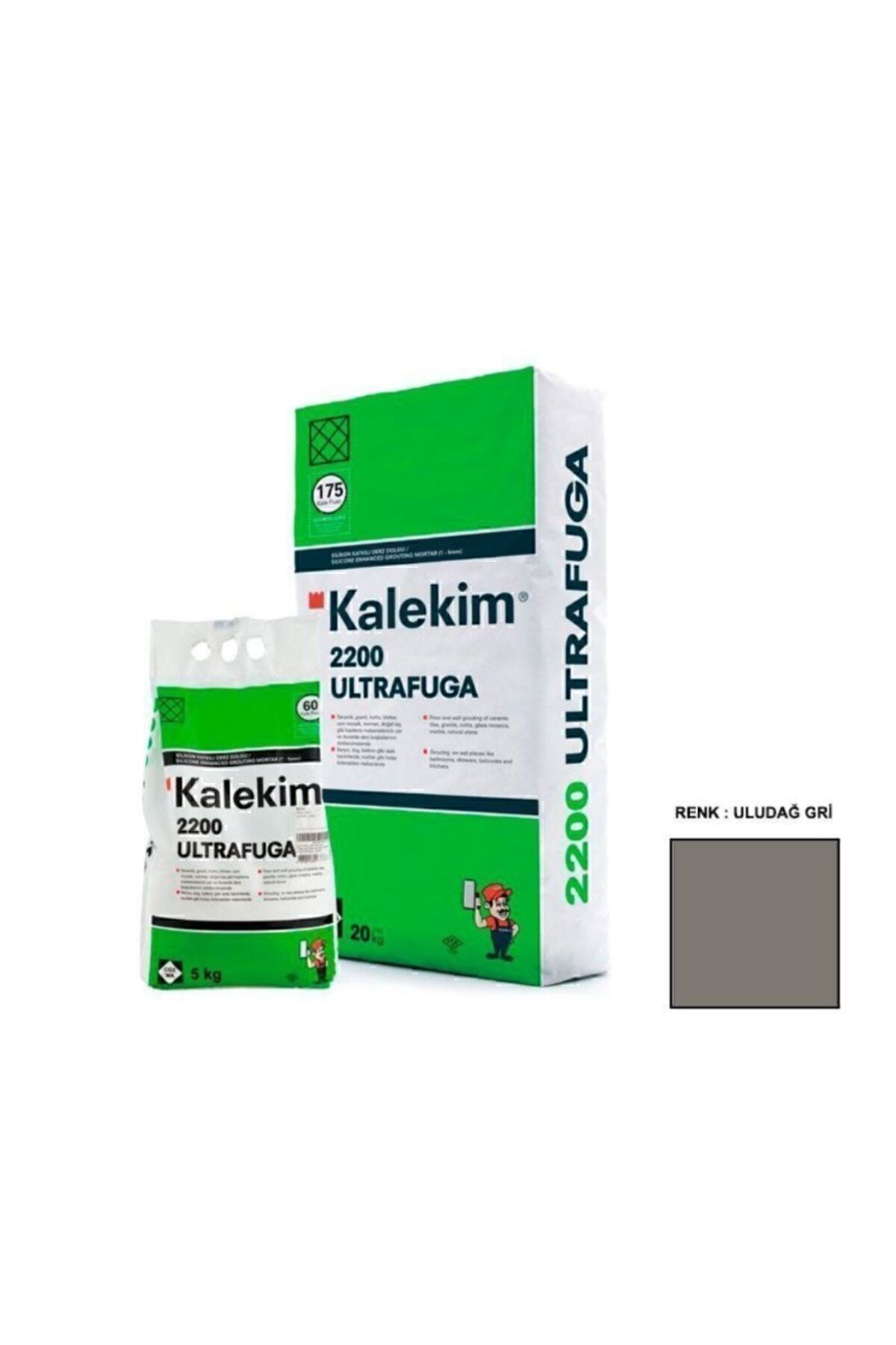 KALEKİM 2200 Ultrafuga Derz Dolgu 5 Kg Uludağ Gri