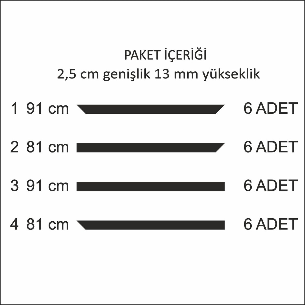 Dekoratif Boyanabilir Montaja Hazır Duvar Çıtası,önceden Kesilmiş Astarlı Kendin Yap Kit (P26)