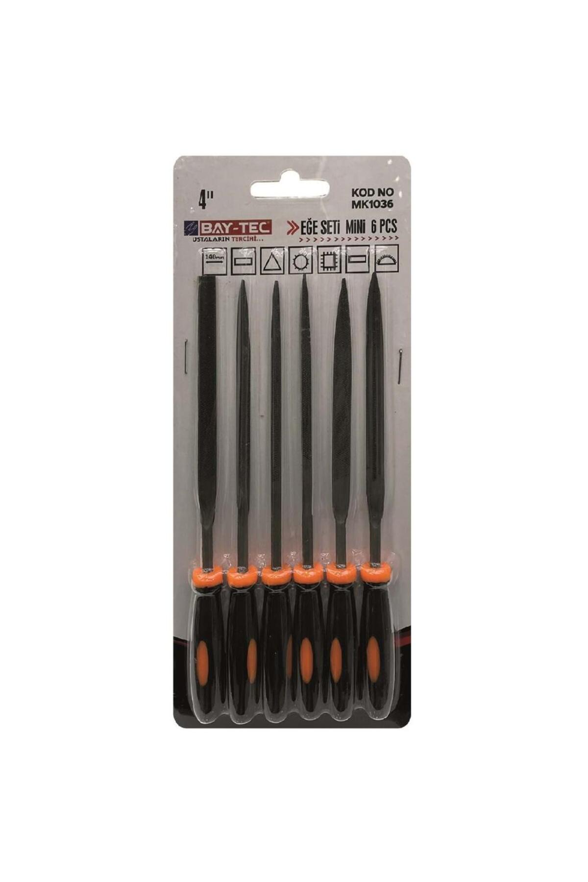 Mk1036 Saatçi Tip Mini Eğe Seti 6 Parça, 4' (100MM EĞE BOYU)