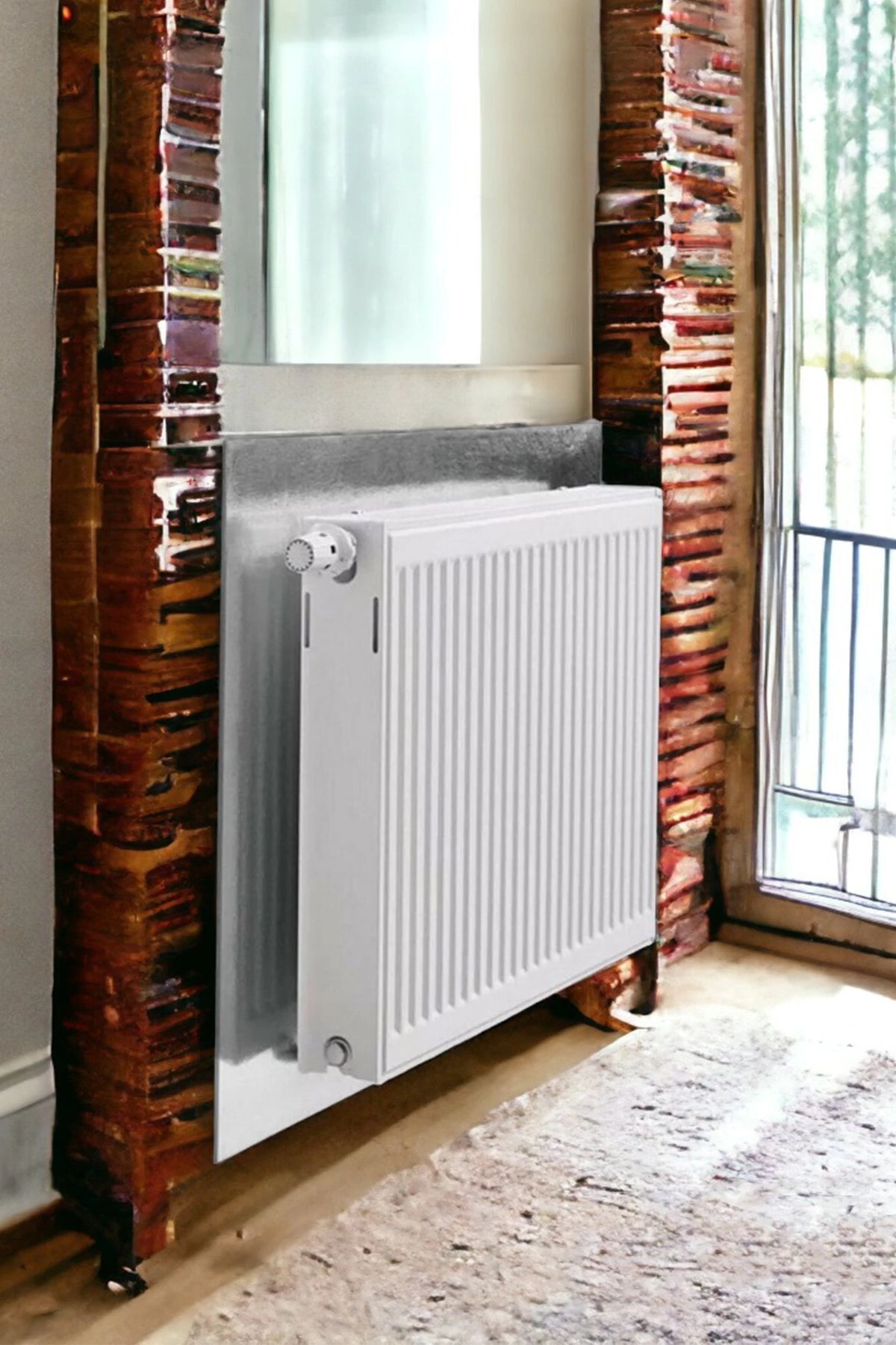 2 Adet Petek Arkası Yalıtım Levhası Alüminyum Folyo Radyatör Peteği İzolasyon Ev Isı Tasarruf