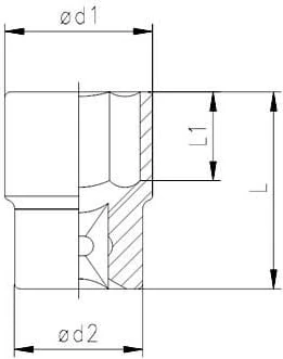 Izeltaş Altı Köşe Lokma Anahtar 1/2'' 19 mm
