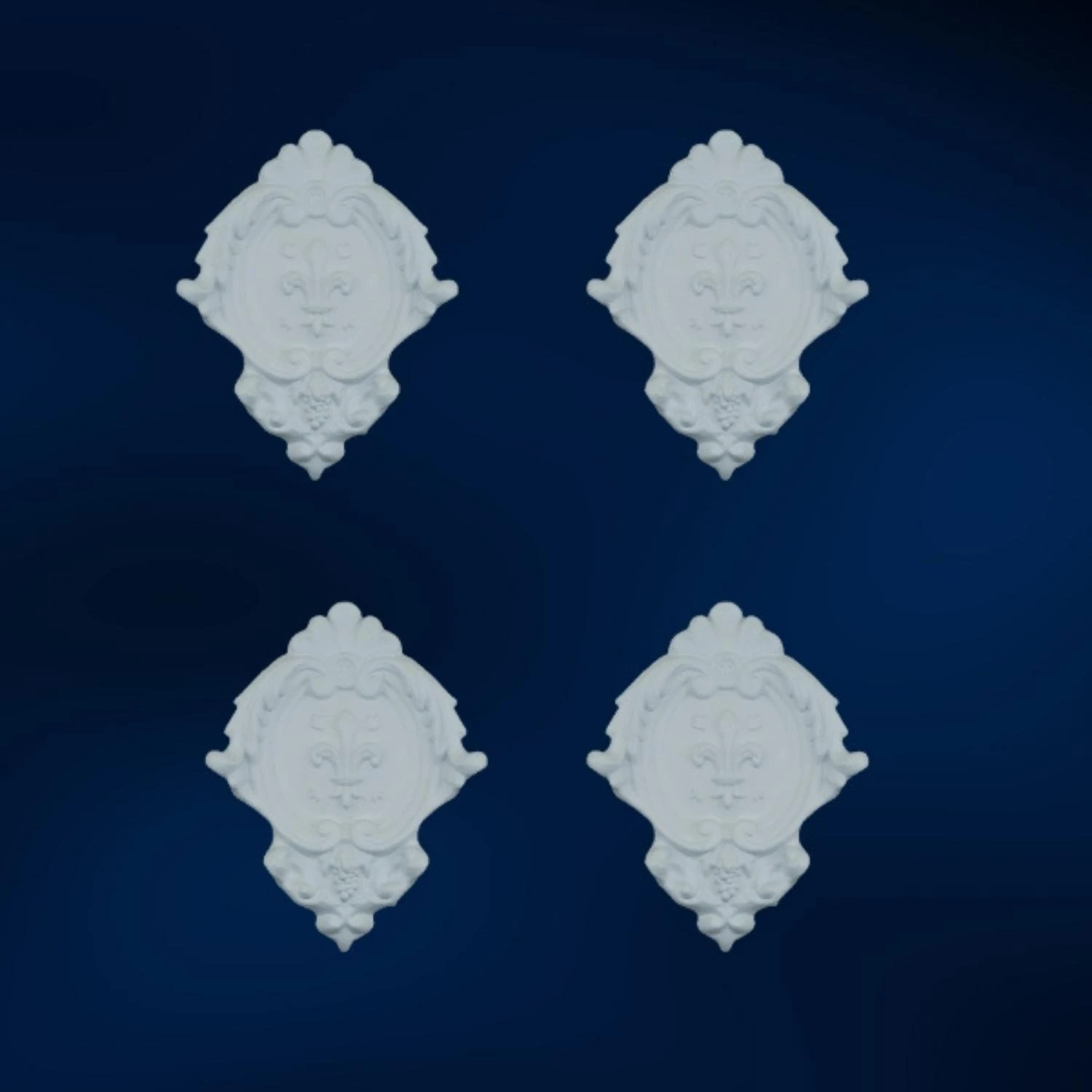 Boyanabilir Saray Tavan Motif 4 Adet 17 x 13 cm GBM - B54 - 4