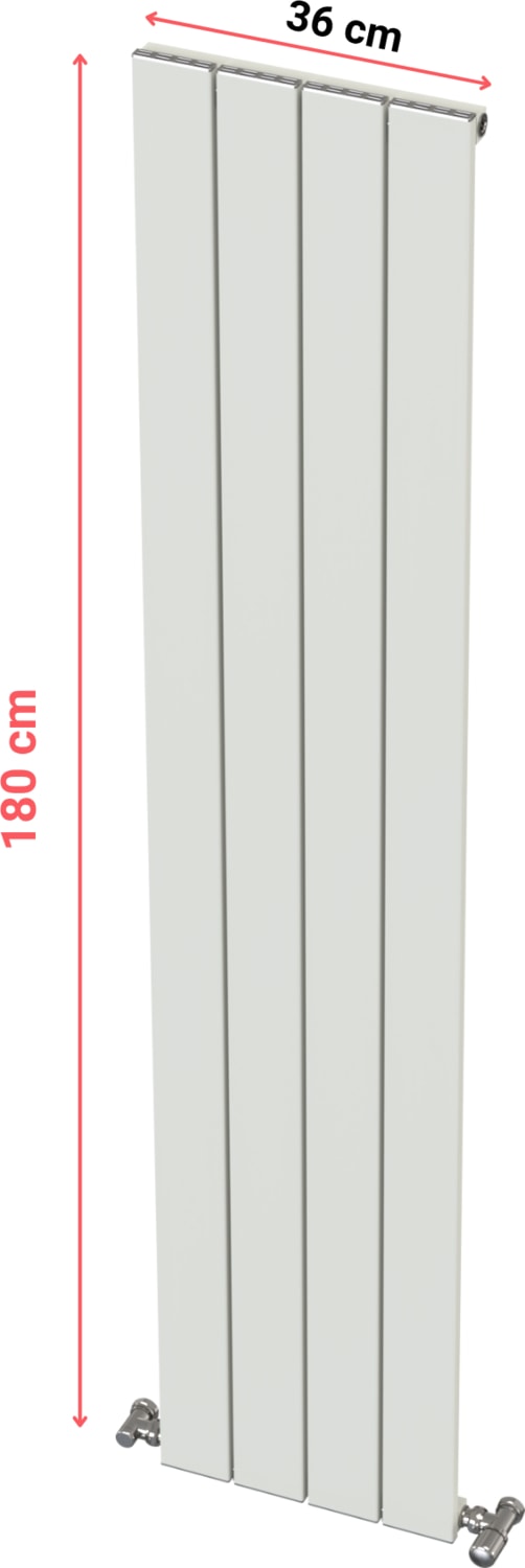 Hestia Alüminyum Radyatör Panel 1800 x 355 4 Dilim Beyaz