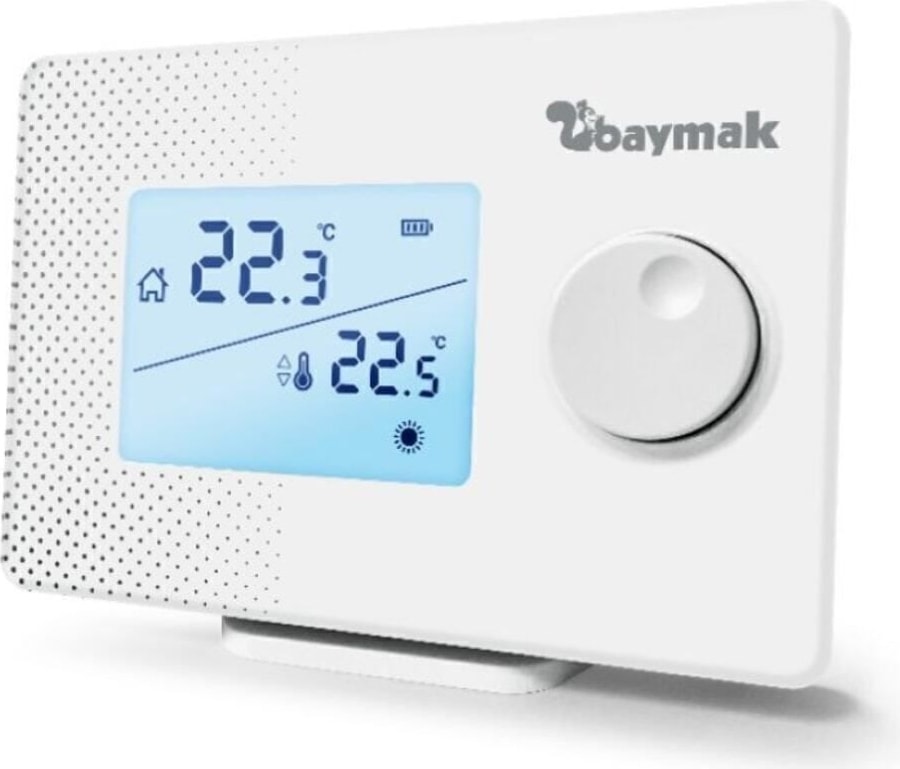 Kablosuz Oda Termostatı - 0,5°C Hassasiyet, Mekanik Kontrol, Logi S, Dijital Ekran ve On/Off Kontrol