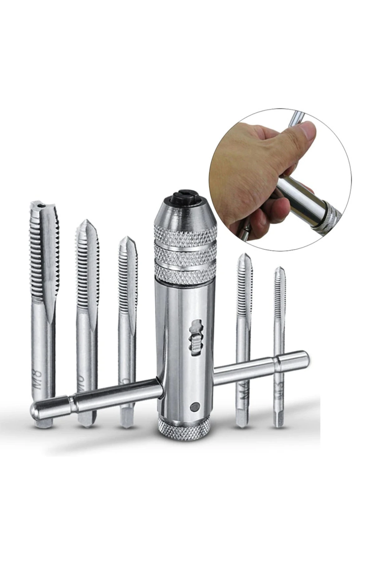 Diş Açma Cırcırlı Klavuz Kolu Kısa No:2 M5 - M12