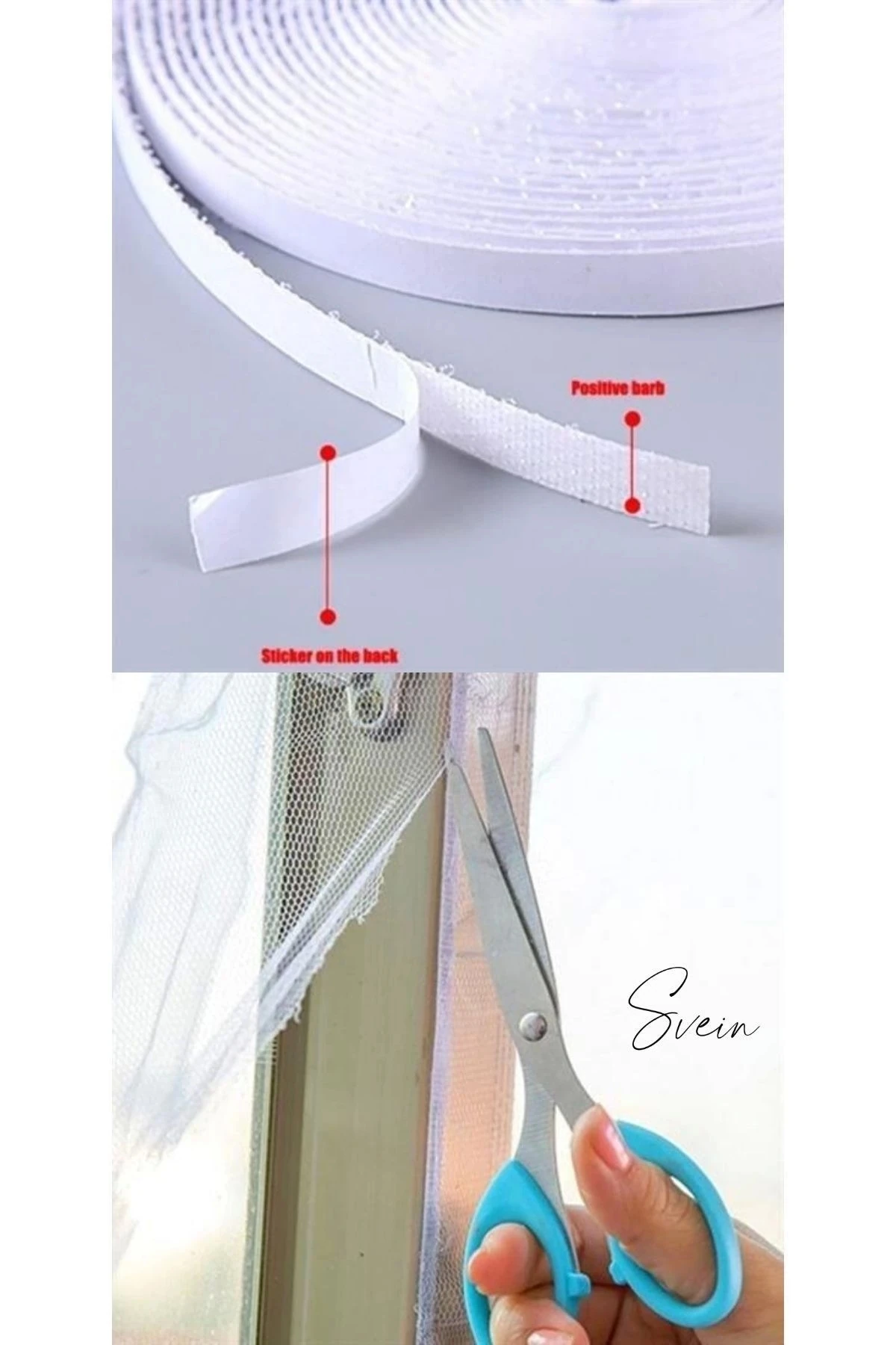 5 Adet Pratik Cam Pencere Kapı Uyumlu Çift Kanat Yırtılmaz Dayanıklı Kendinden Yapışkanlı Sineklik