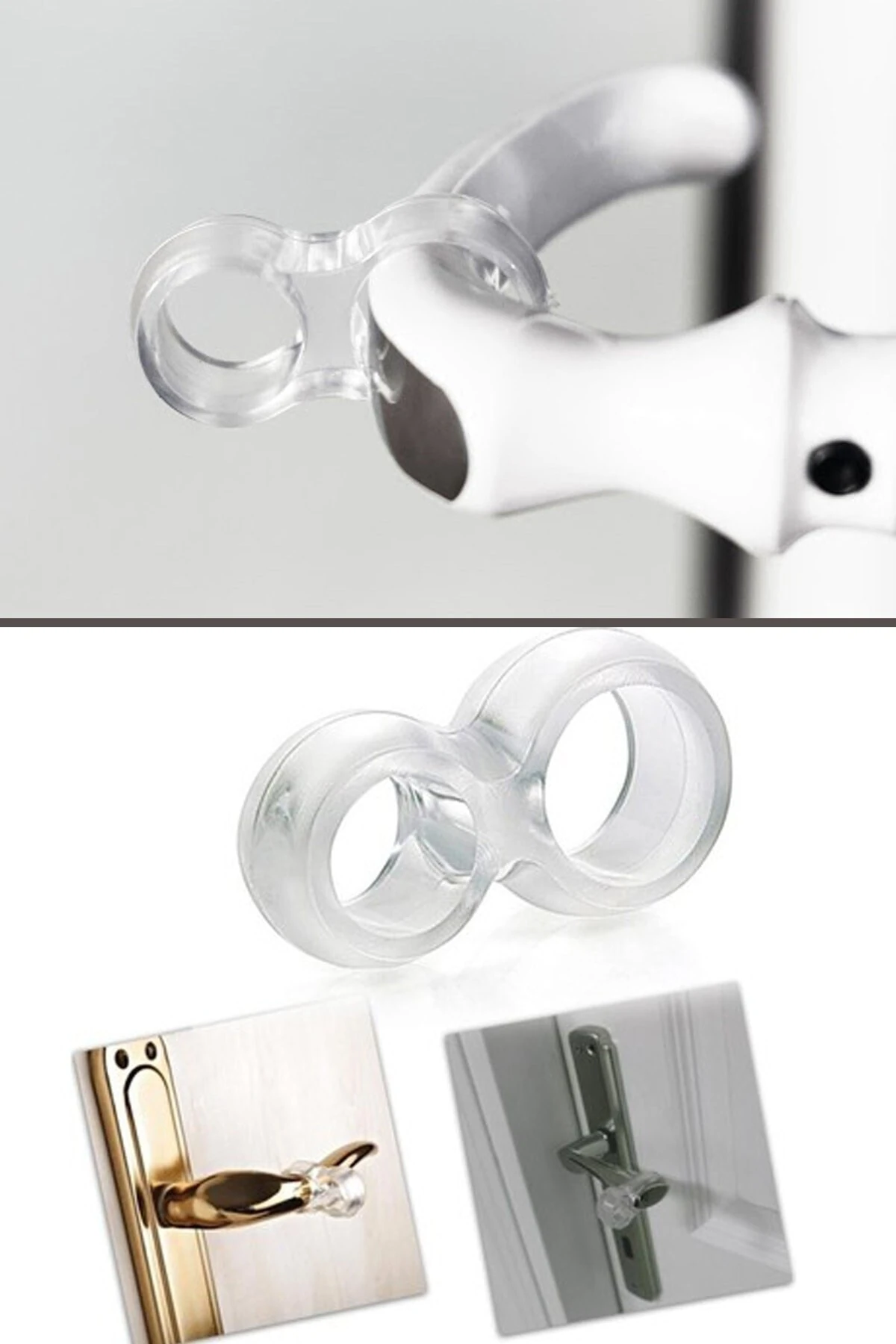 Kapı Kolu Pencere Stoperi Şeffaf Silikon 3 Lü 1410