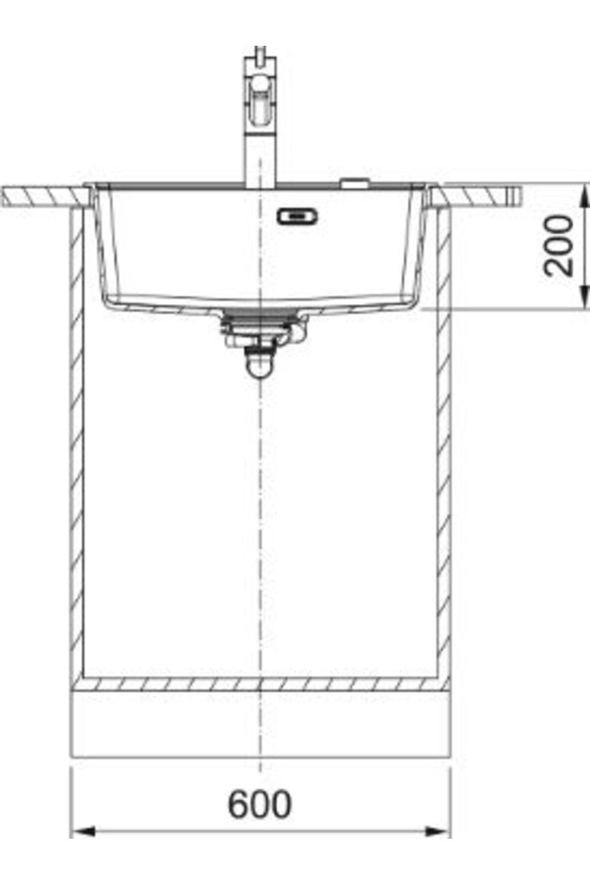 114.0661.642- Maris Mrg 610 52 Matt Black Granit Eviye