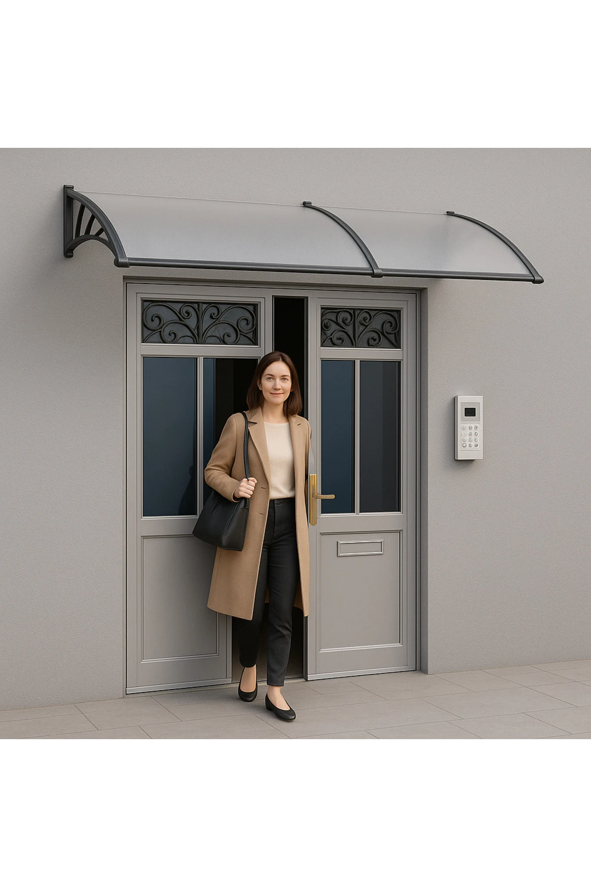 COSMOS Kapı Pencere Üstü Pratik Sundurma 105x240 - Şeffaf