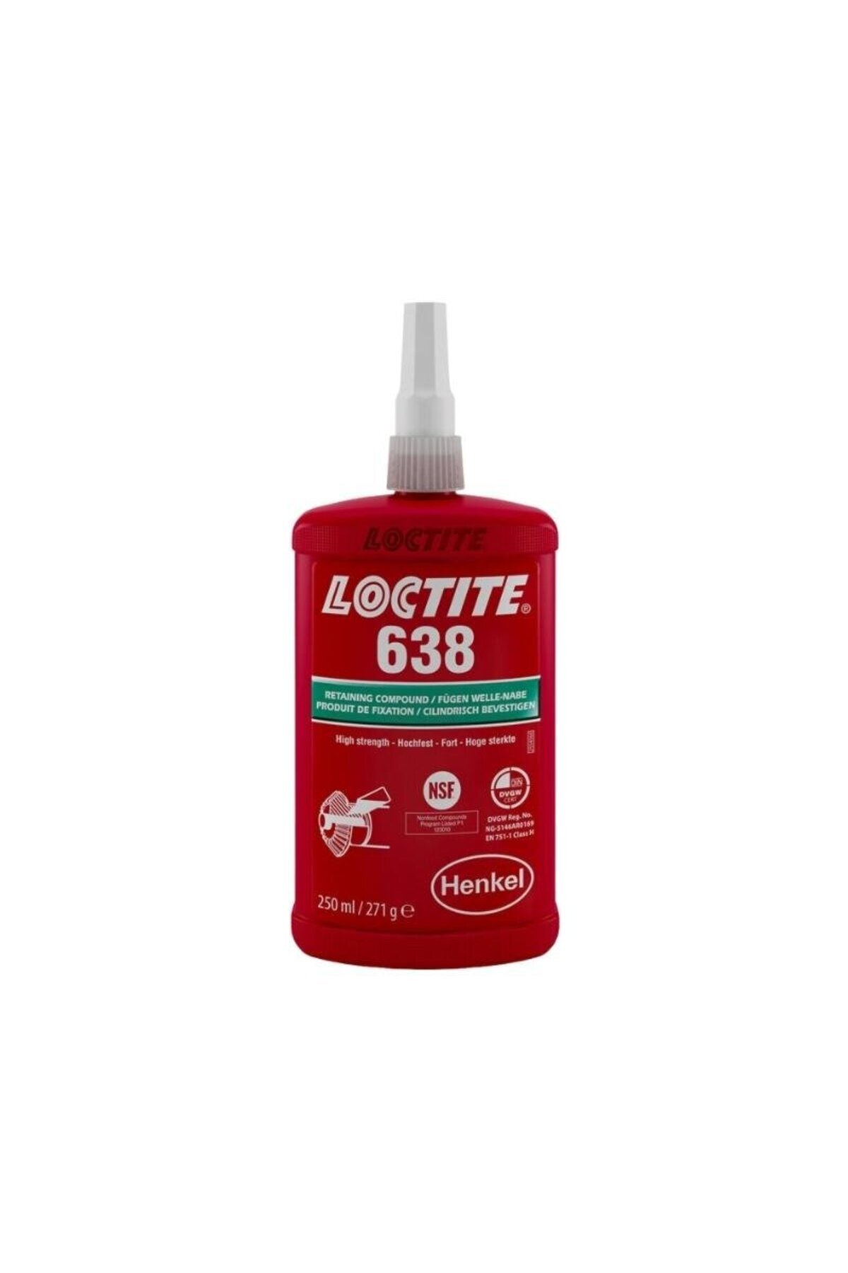 LOCTITE 638 Yüksek Mukavemet Genel Amaçlı Sıkı Geçme Ürünü 250ml