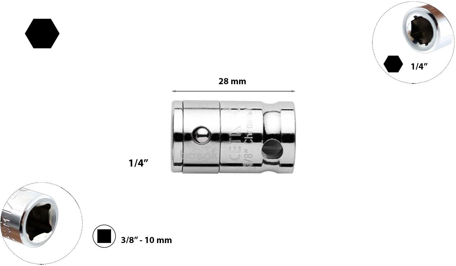10MM Bitsler Için Lokma 3/8" BT/8003