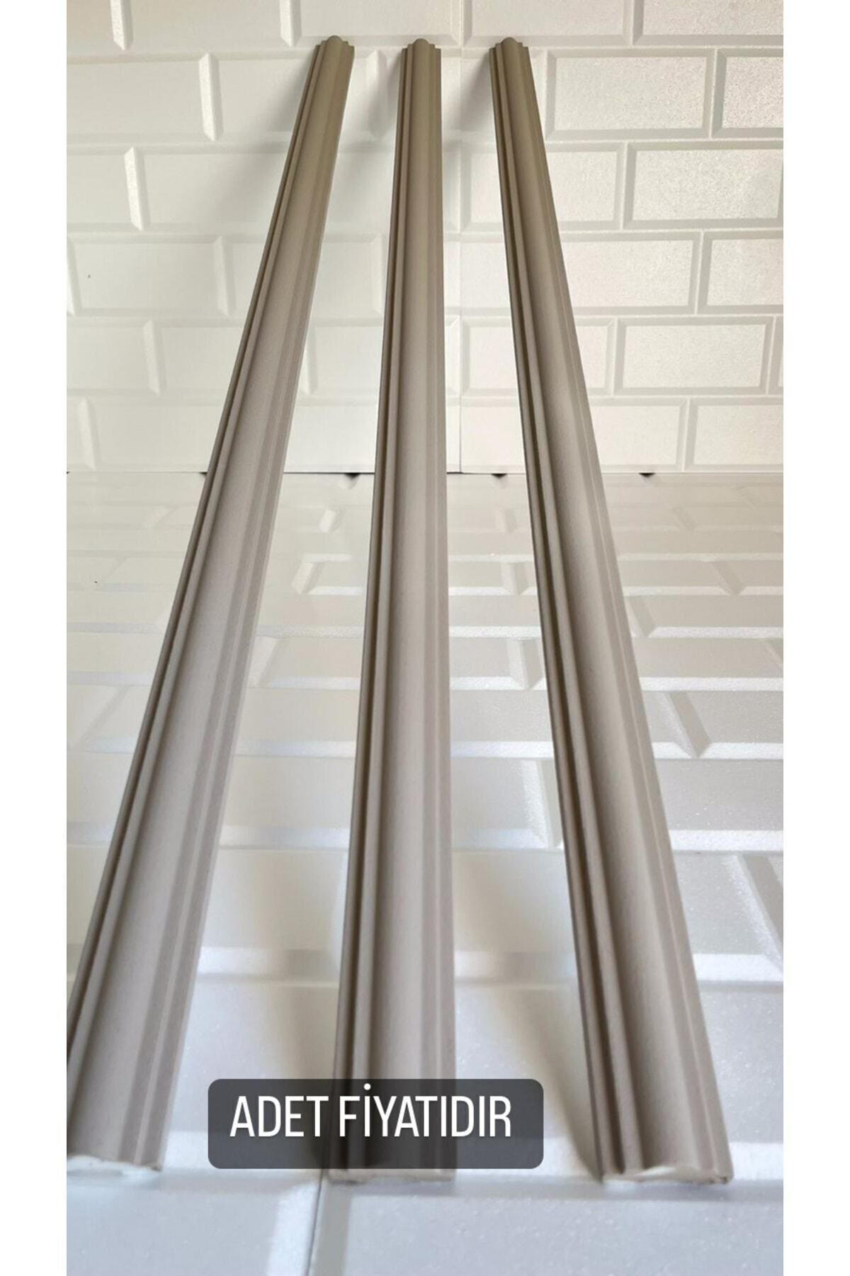 Toprak Gri Minella01 Duvar Çıtası Dekoratif Kendinden Yapışkanlı Stropiyer 4cm 100 Cm