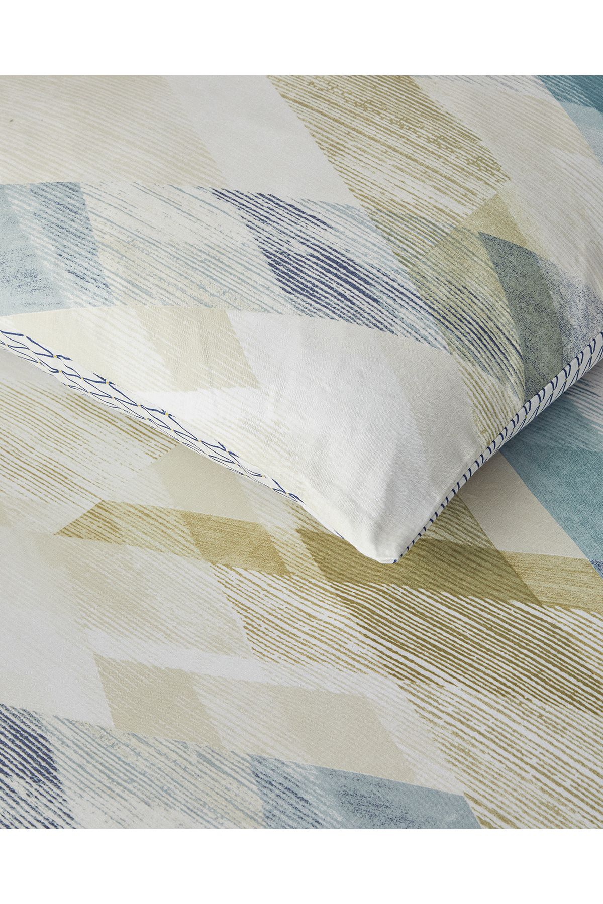 Modern Argyle Pamuk Çift Kişilik Nevresim Takımı 200x220 cm Mavi